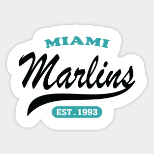 Miami Marlins Classic Style Sticker